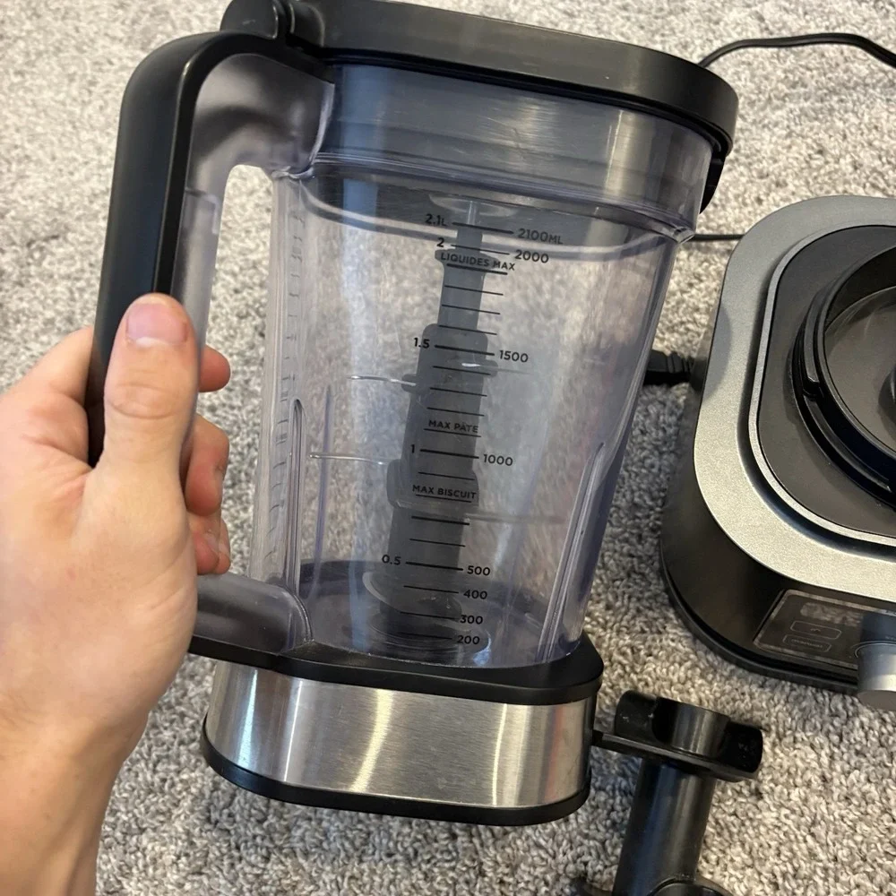 Ninja Foodi SS201 Power Blender & Processor Black/Silver With Dough Blade! WORKS